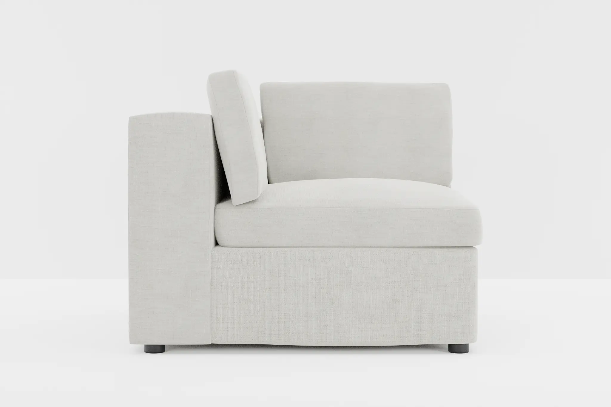 Destin Maguire Ivory Fabric Corner Chair Destin Maguire Ivory Fabric Corner Chair