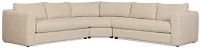 Alma Light Beige Fabric Small 2-arm Wedge Sectional