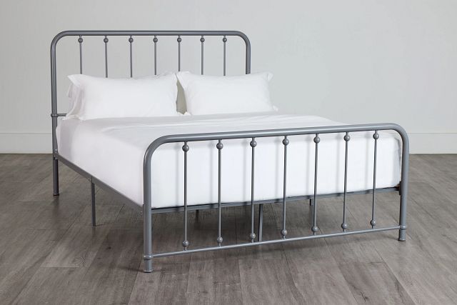 Rory Gray Metal Panel Bed