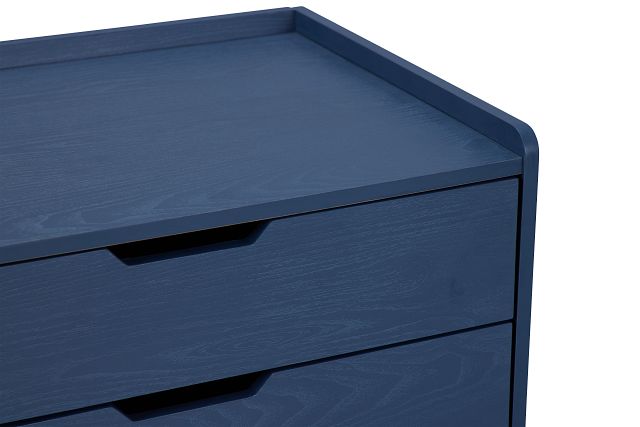 Ventura Navy Wood 2-drawer Nightstand