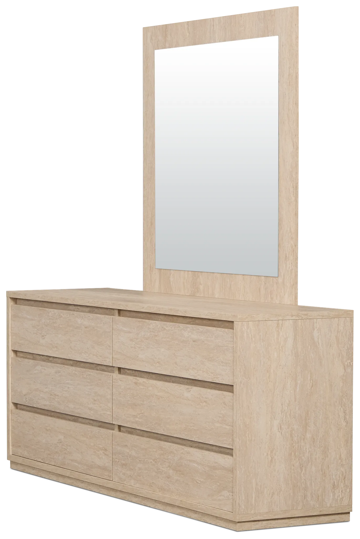 Malta Light Gray Dresser & Mirror
