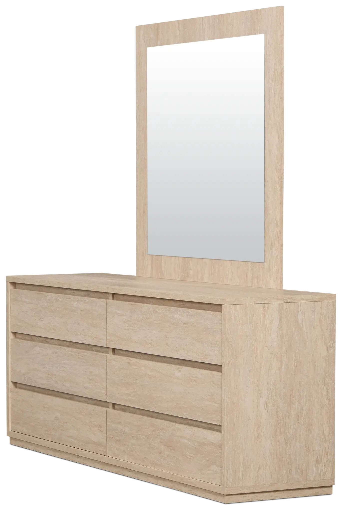 Malta Light Gray Dresser & Mirror Malta Light Gray Dresser & Mirror