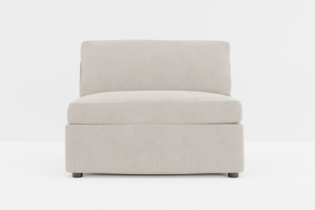 Destin Revenue Beige Fabric Armless Chair