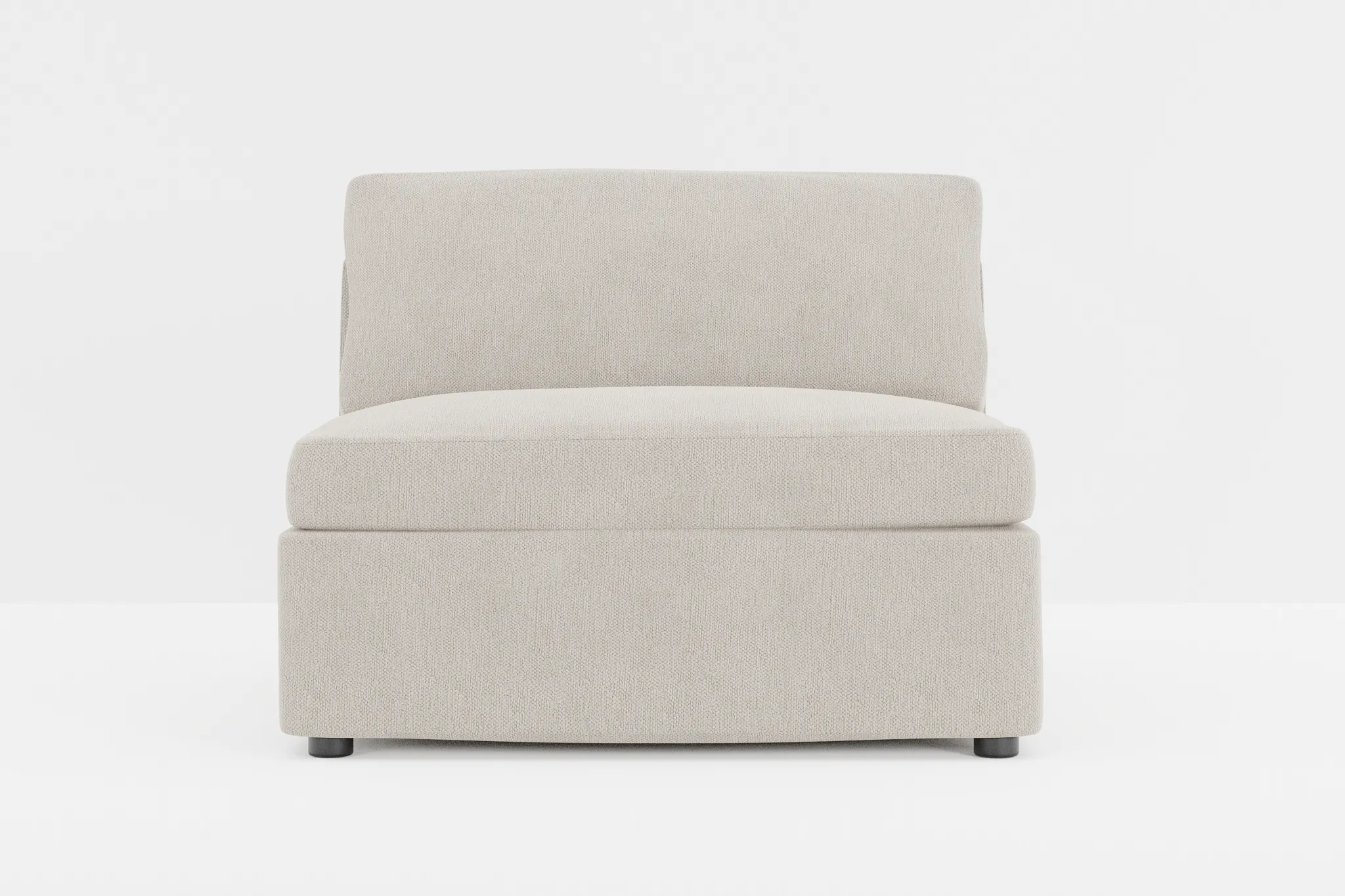 Destin Revenue Beige Fabric Armless Chair