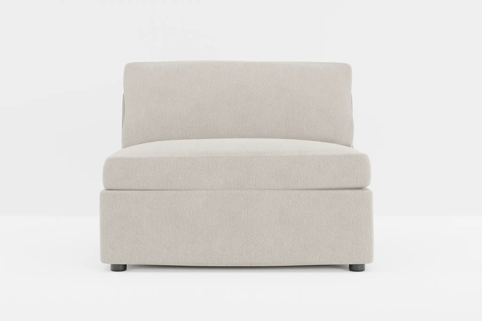 Destin Revenue Beige Fabric Armless Chair Destin Revenue Beige Fabric Armless Chair