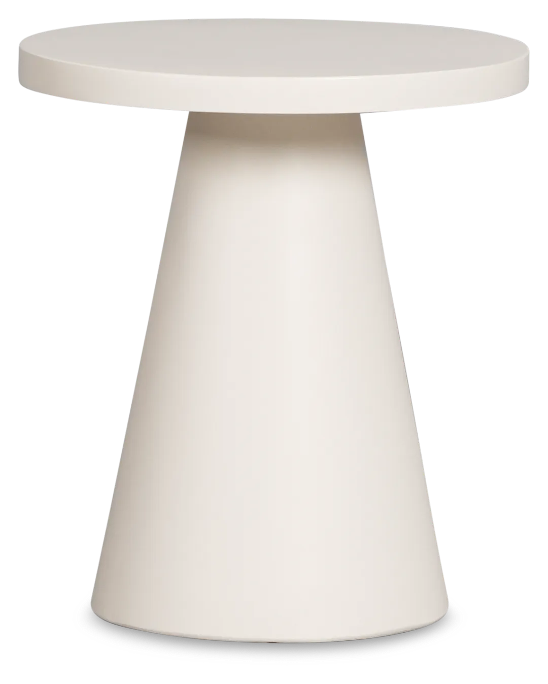 Cambria White Round End Table