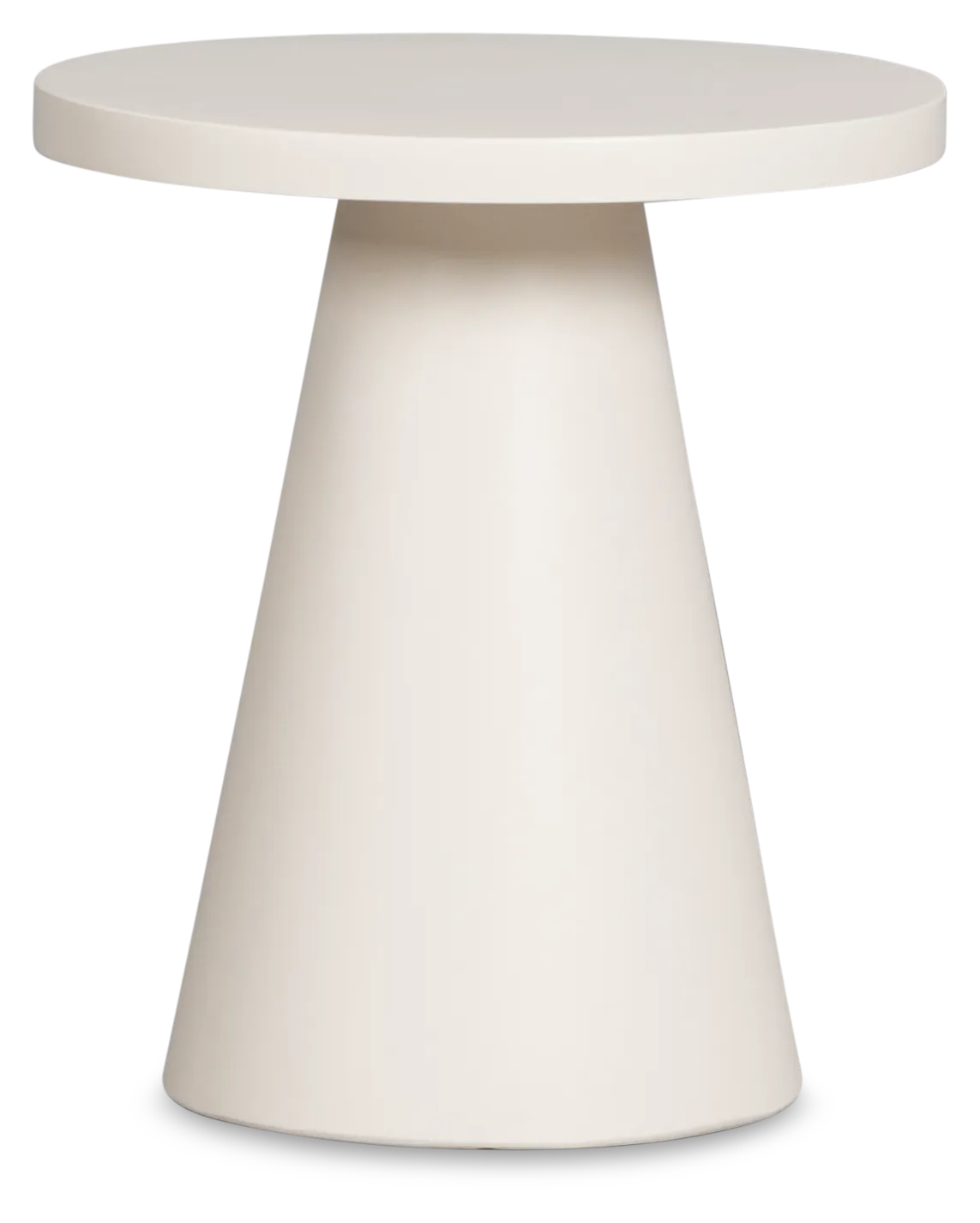 Cambria White Round End Table