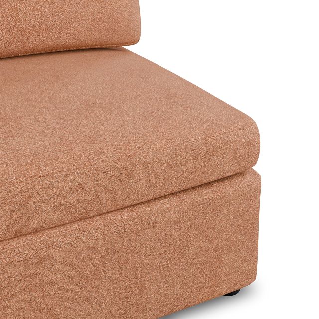 Destin Sutton Orange Fabric Armless Chair