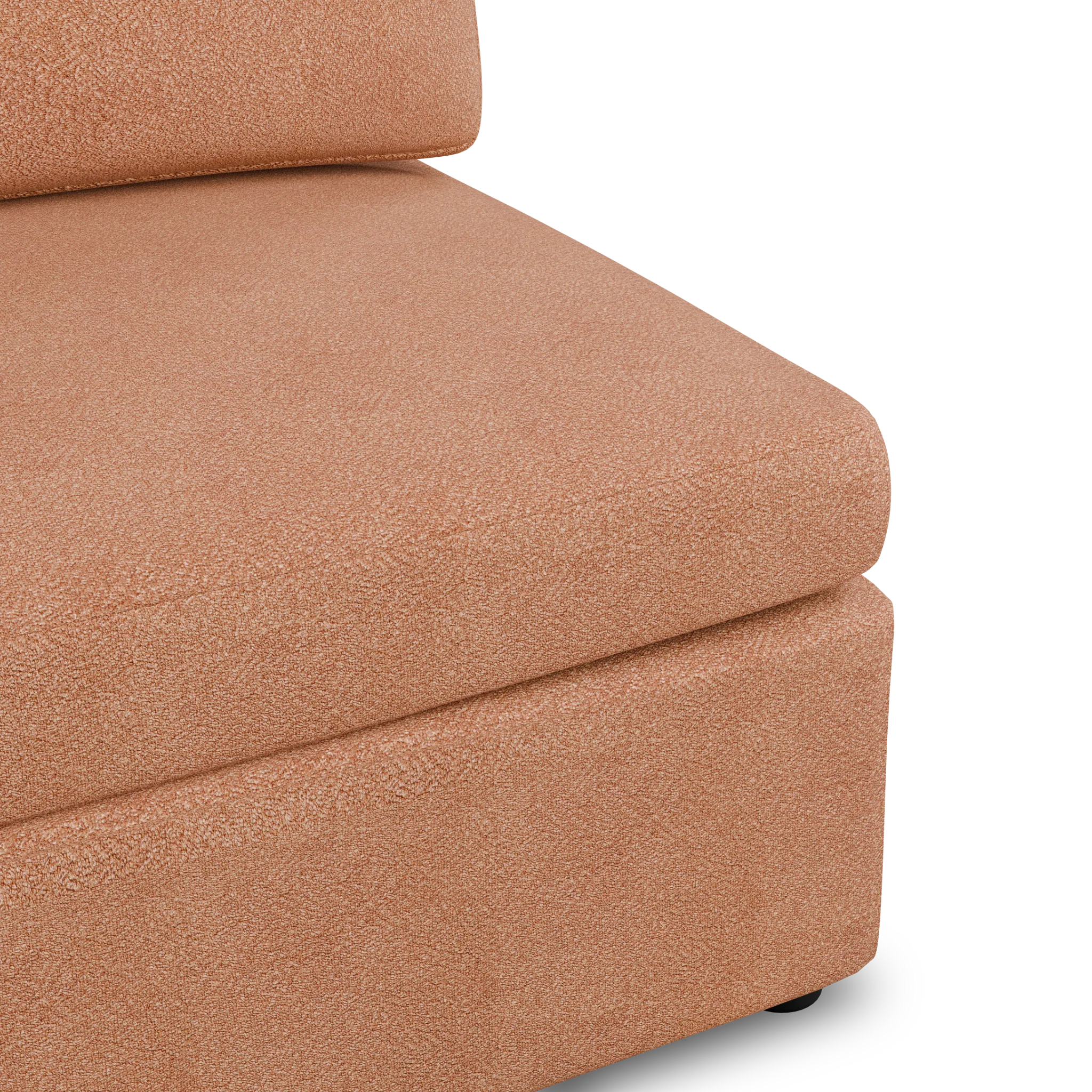 Destin Sutton Orange Fabric Armless Chair