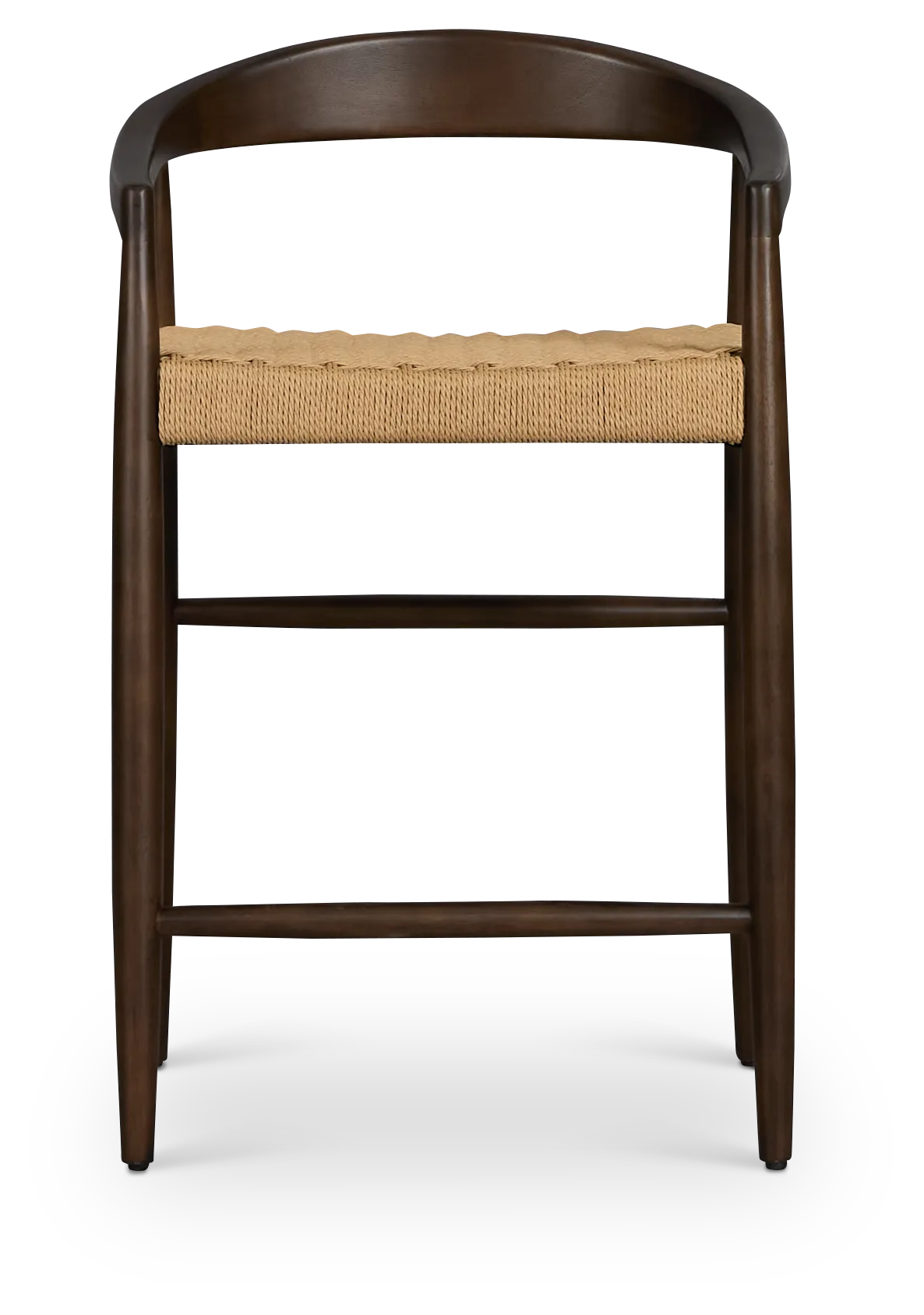 Santorini Dark Tone Curved 24" Woven Barstool