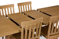 Nantucket Light Tone Trestle Table & 4 Light Tone Chairs