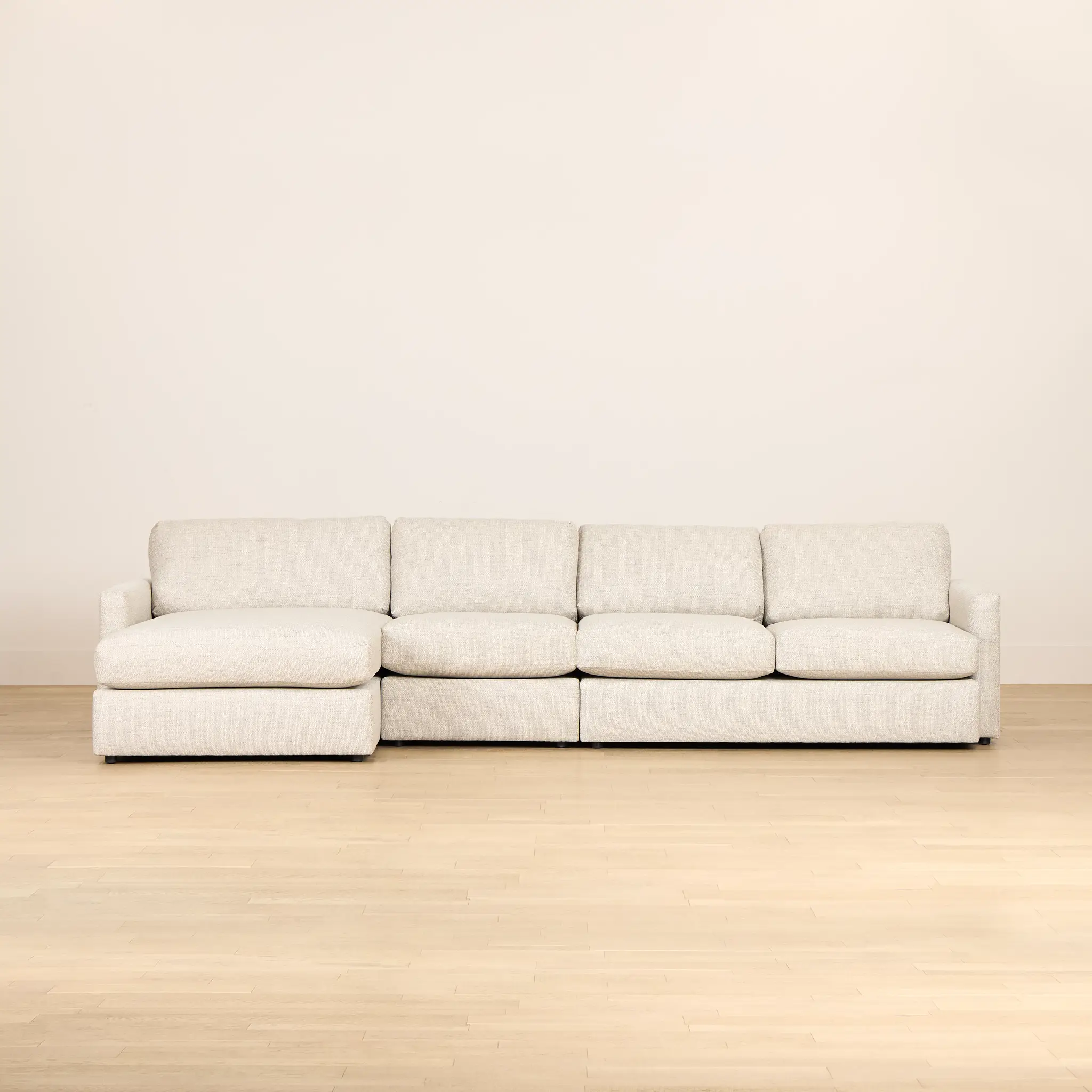 Maxwell Light Gray Fabric Small Left Chaise Sectional Maxwell Light Gray Fabric Small Left Chaise Sectional