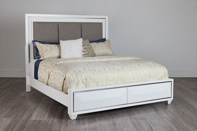 Manhattan White Platform Bed