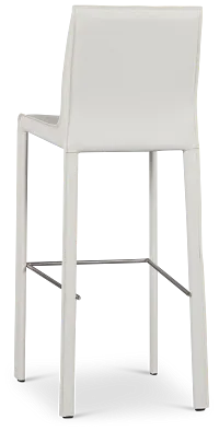 Lugo White 30" Upholstered Barstool