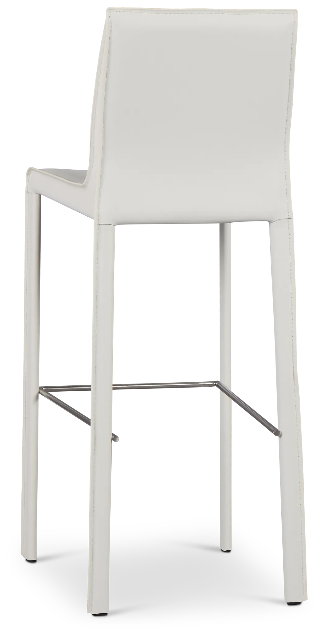 Lugo White 30" Upholstered Barstool