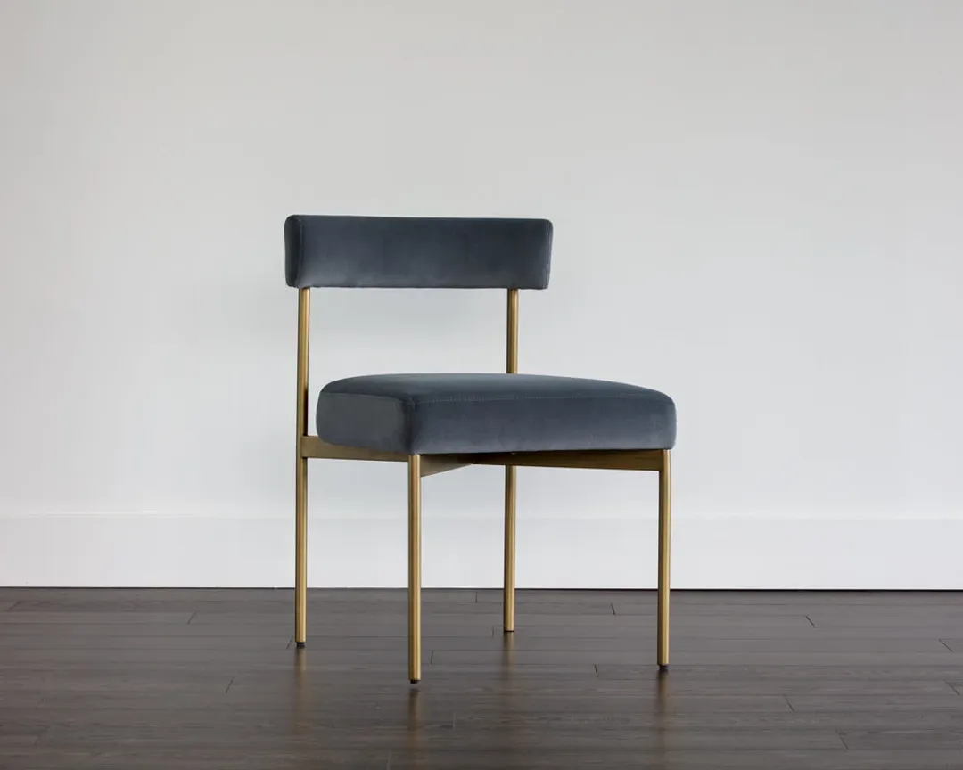 Mabel Dark Gray Upholstered Side Chair