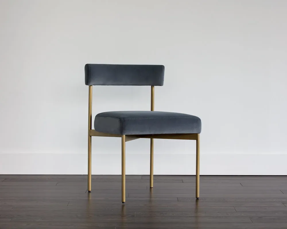 Mabel Dark Gray Upholstered Side Chair