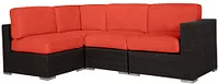 Fina Orange 4-piece Modular Sectional