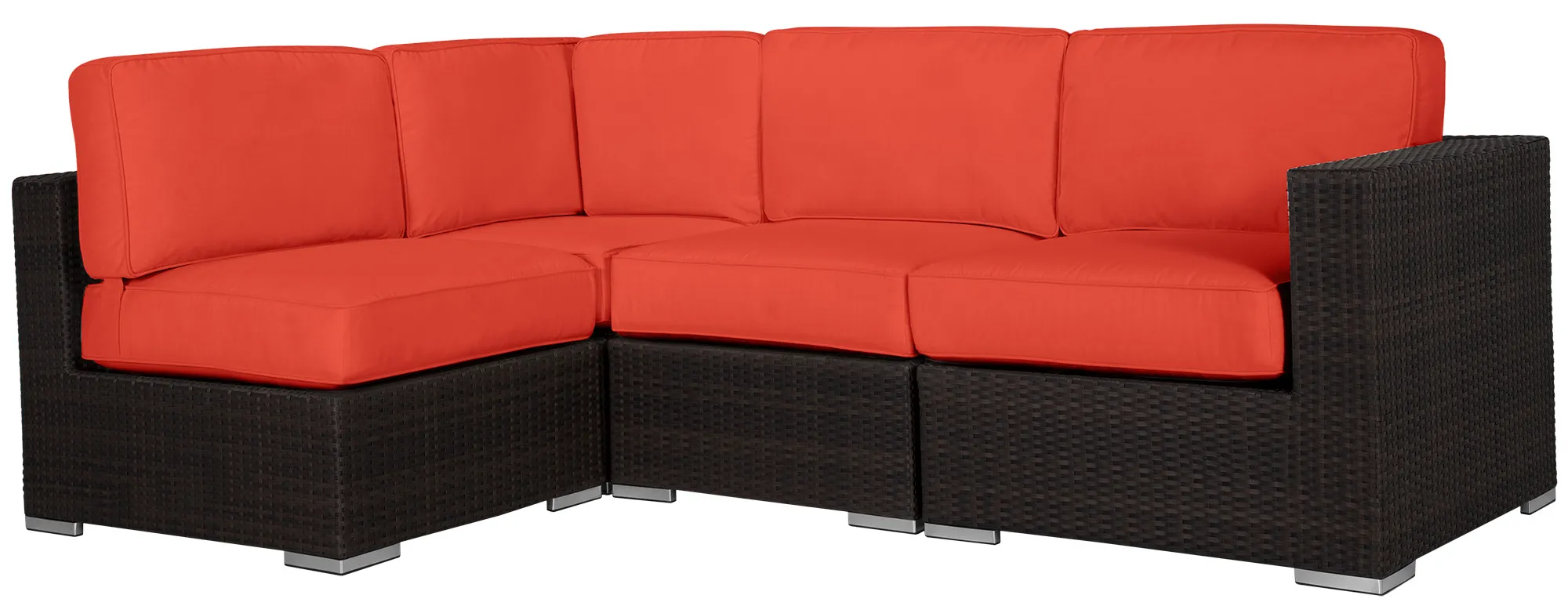 Fina Orange 4-piece Modular Sectional Fina Orange 4-piece Modular Sectional