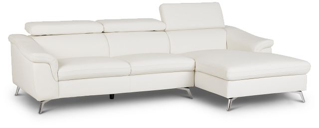 Gunner White Micro Right Chaise Sectional (5)