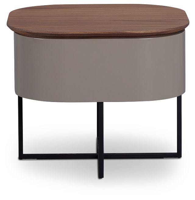 Harlan Gray Round End Table