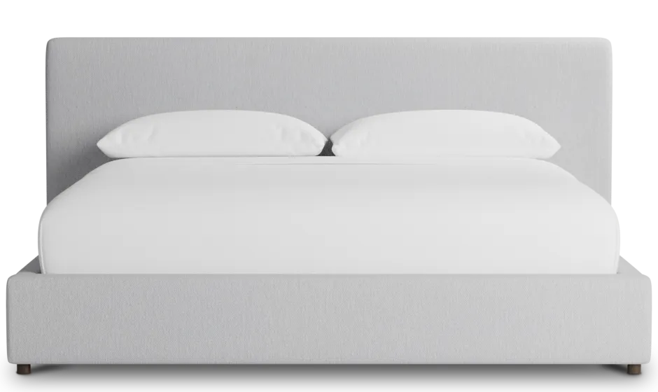 Grayton Delray Light Gray 44" Upholstered Platform Bed