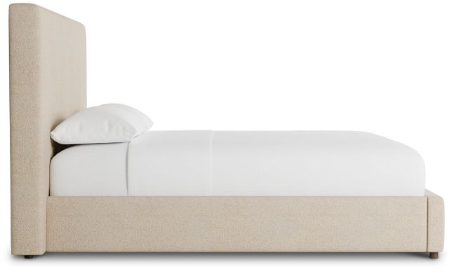Grayton Sutton Beige 54" Upholstered Platform Bed