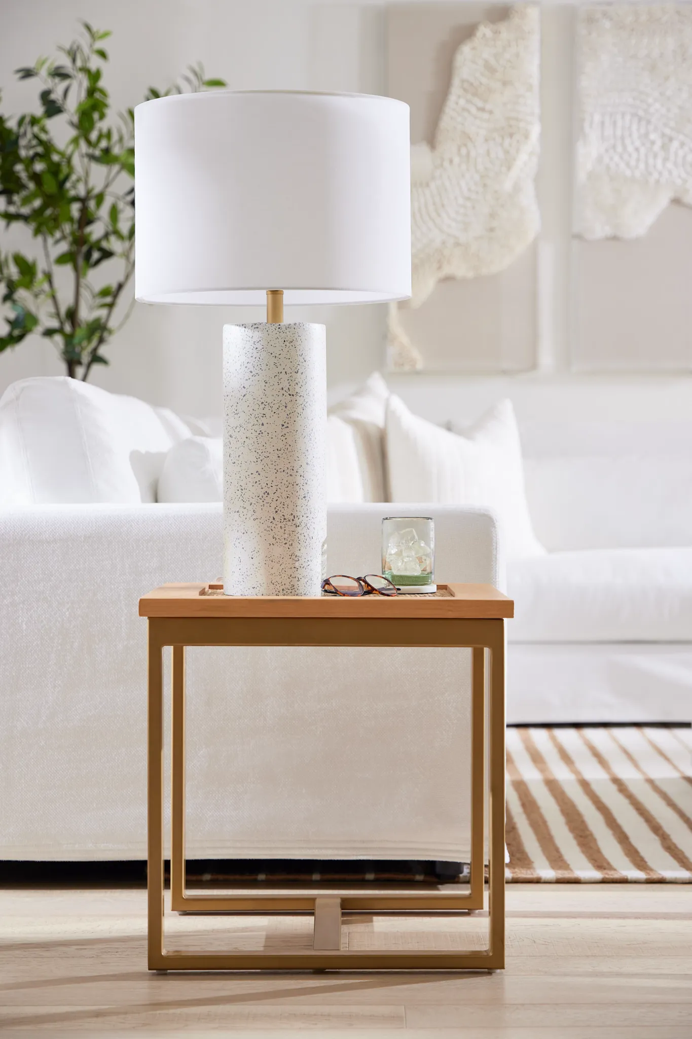 Annie White Terrazzo Table Lamp