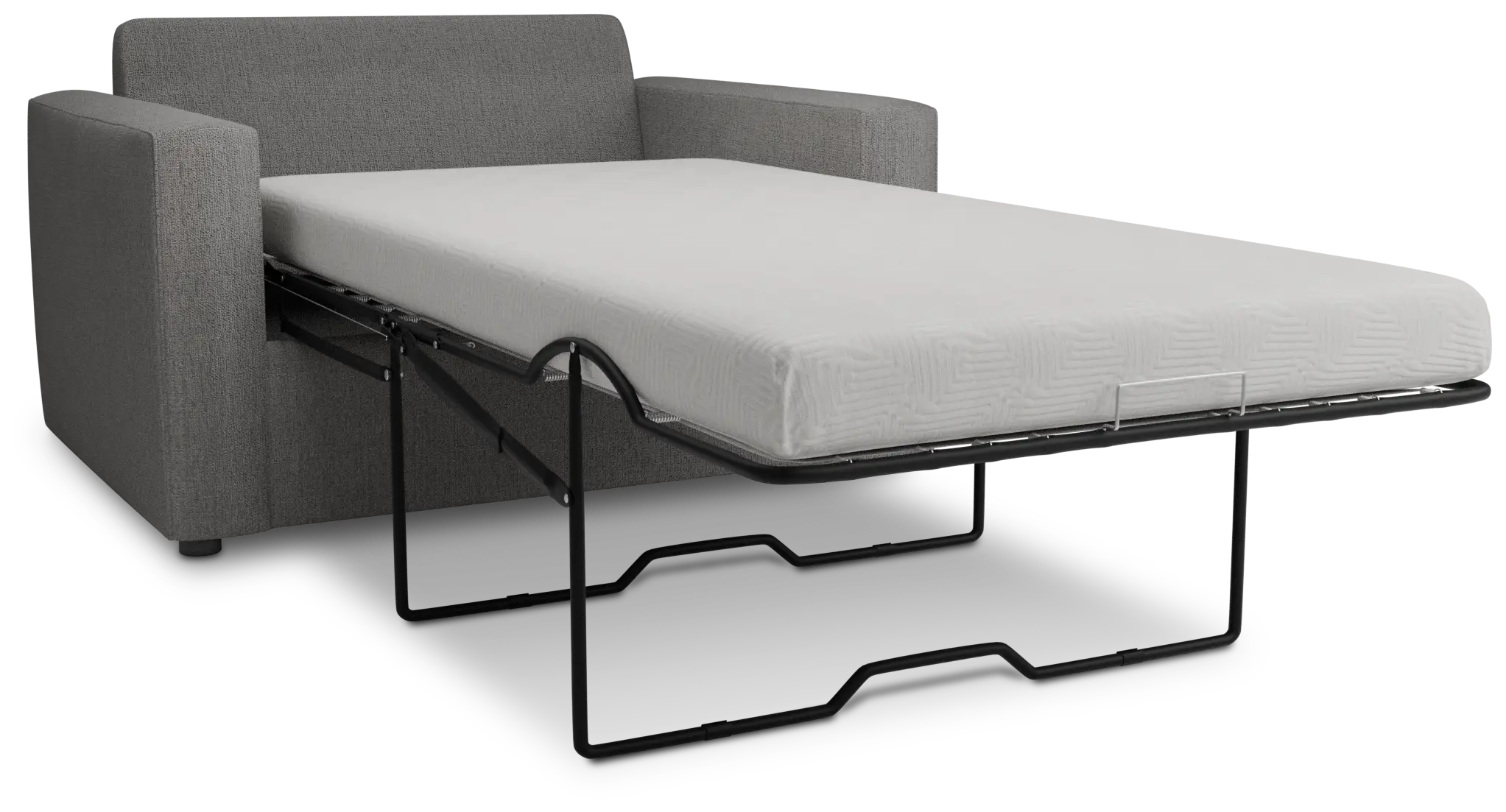 Siesta Peyton Gray Fabric Memory Foam Sleeper Siesta Peyton Gray Fabric Memory Foam Sleeper