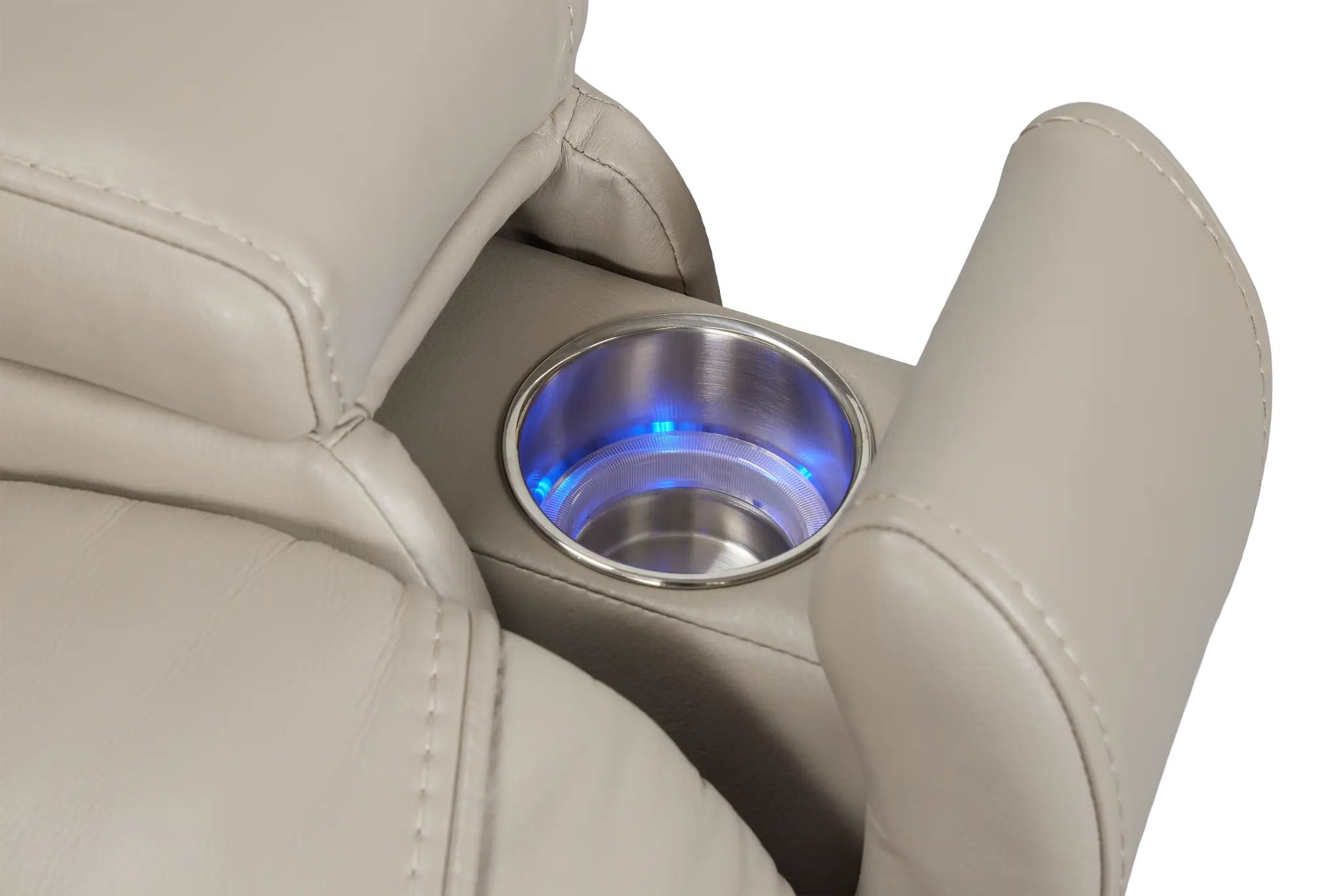 Eclipse Light Gray Lthr/vinyl Power Reclining Console Loveseat W/ Massage Eclipse Light Gray Lthr/vinyl Power Reclining Console Loveseat W/ Massage