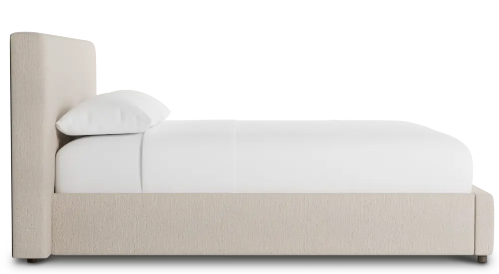 Grayton Linen Beige 44" Upholstered Platform Bed Grayton Linen Beige 44" Upholstered Platform Bed