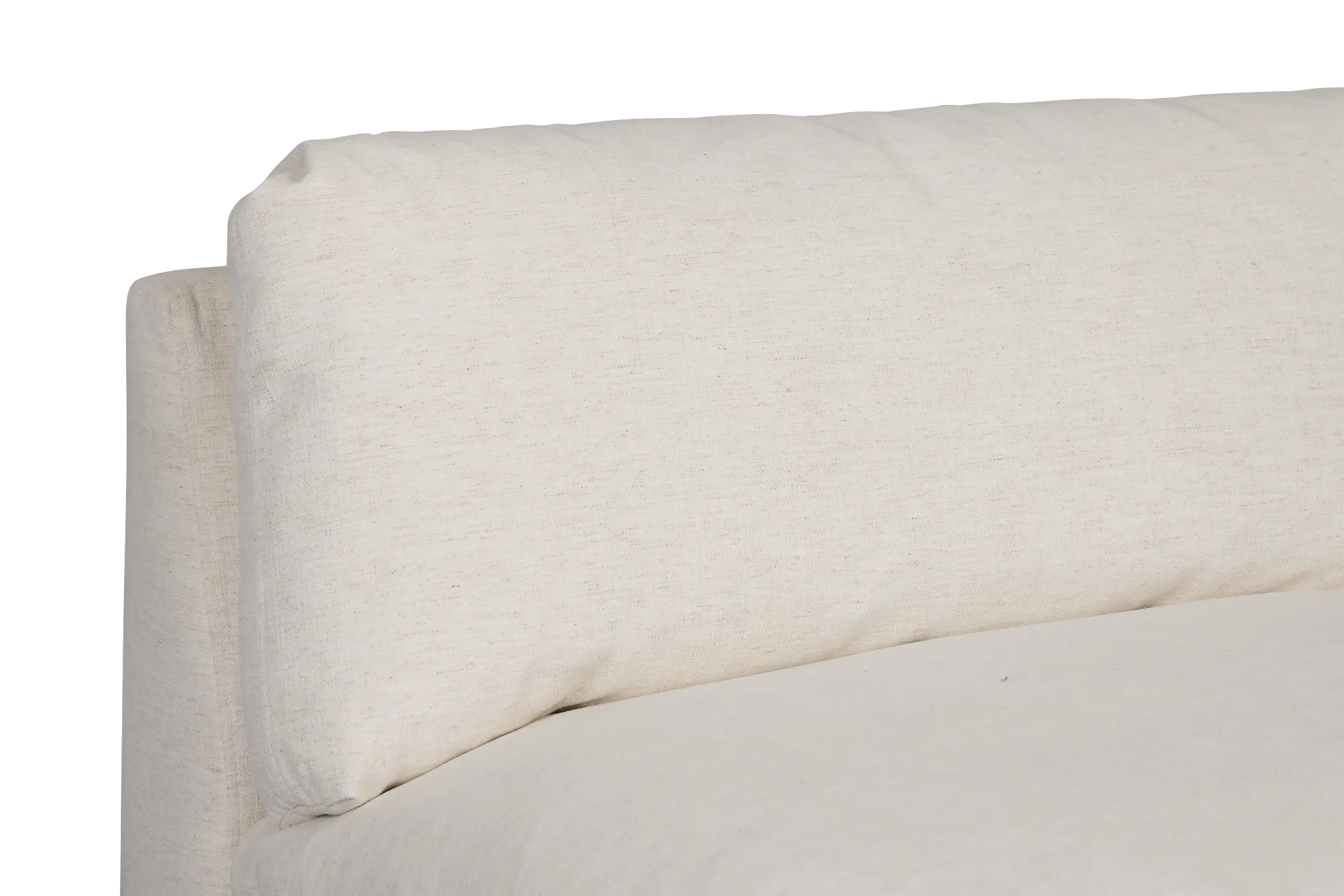 Serena White Fabric Armless Chair Serena White Fabric Armless Chair