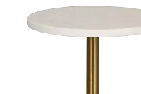 Neith White Stone Accent Table