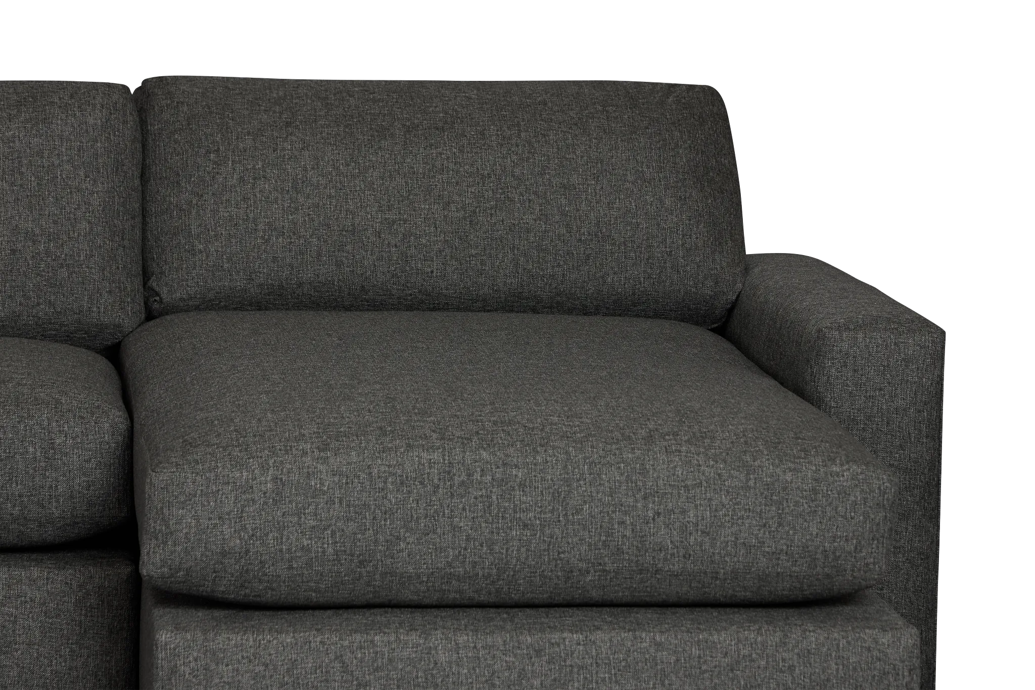 Brantley Dark Gray Fabric Large Right Chaise Sectional
