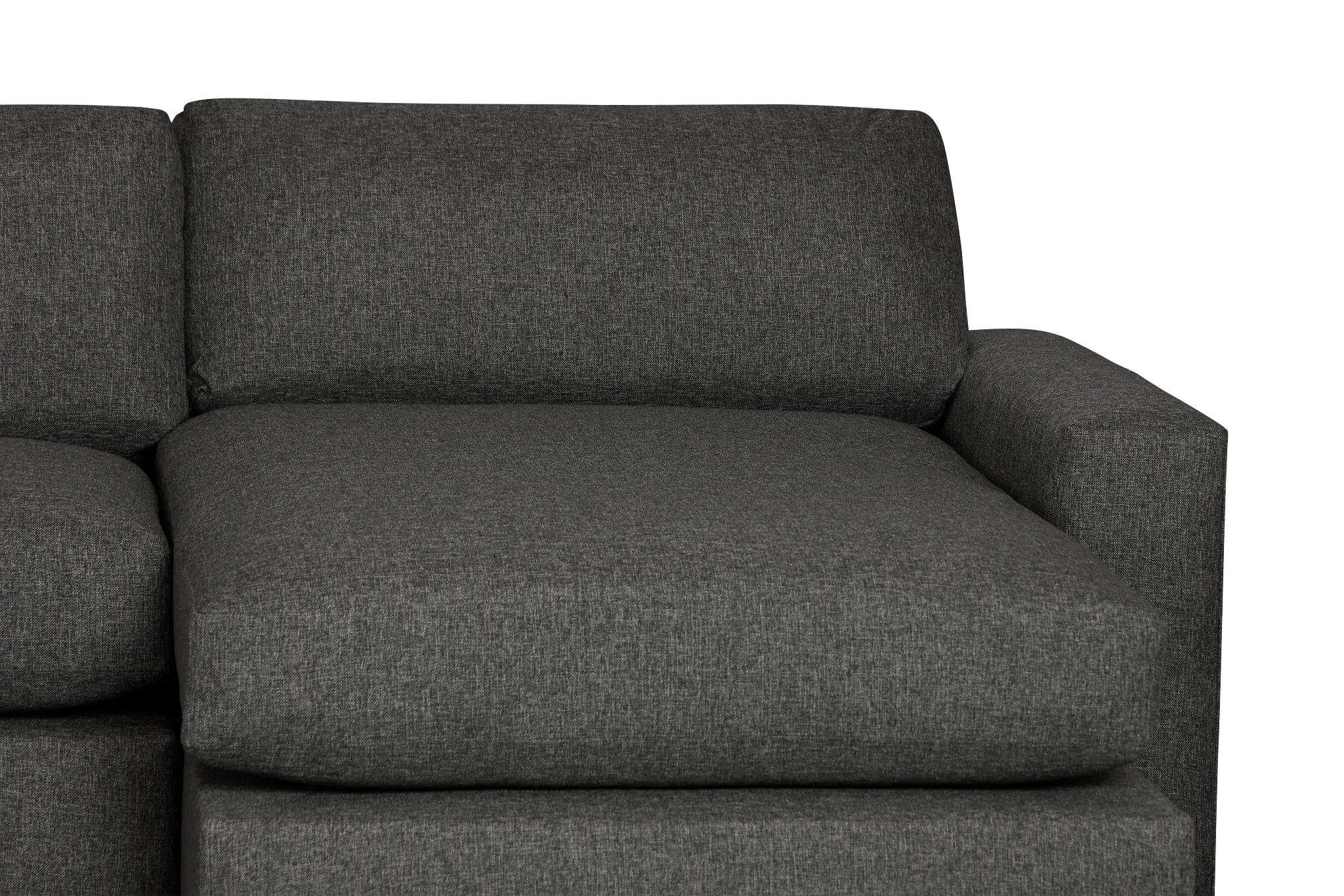 Brantley Dark Gray Fabric Large Right Chaise Sectional Brantley Dark Gray Fabric Large Right Chaise Sectional