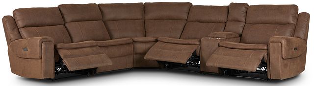 Scout Brown Micro Medium Triple Power Sectional