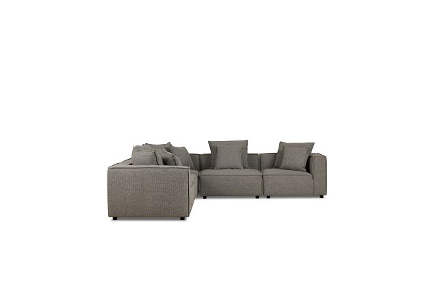 Tatum Gray Fabric 5-piece Modular Sectional