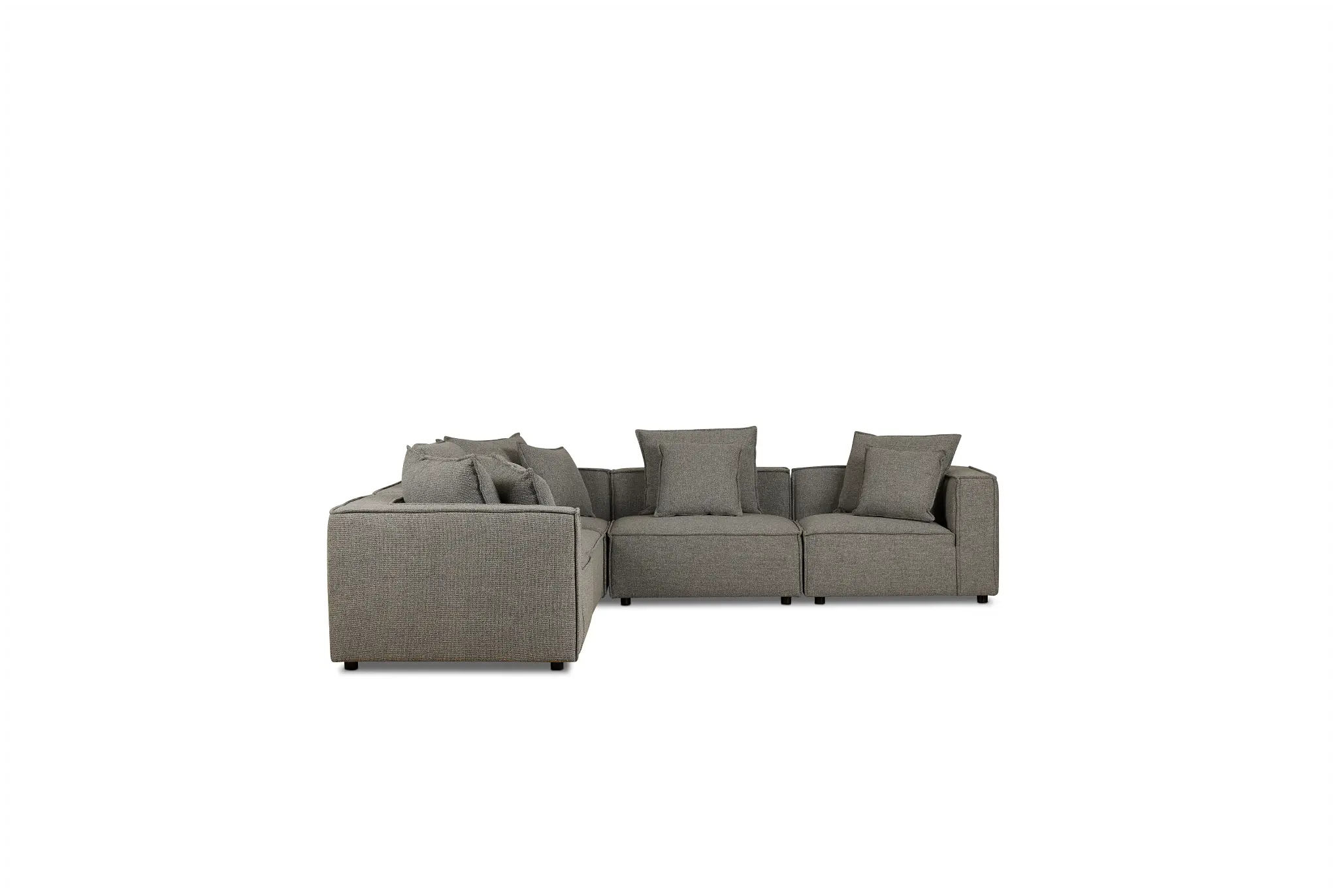 Tatum Gray Fabric 5-piece Modular Sectional Tatum Gray Fabric 5-piece Modular Sectional