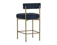 Mabel Navy 24" Upholstered Barstool
