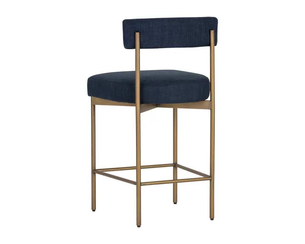 Mabel Navy 24" Upholstered Barstool Mabel Navy 24" Upholstered Barstool