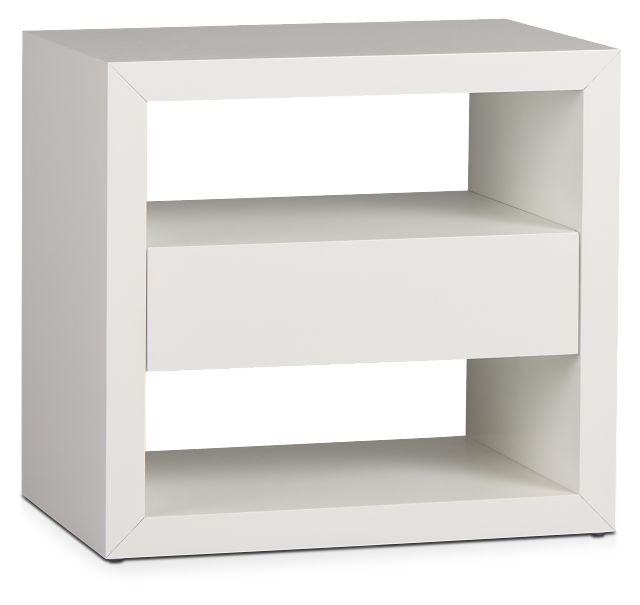 white box nightstand