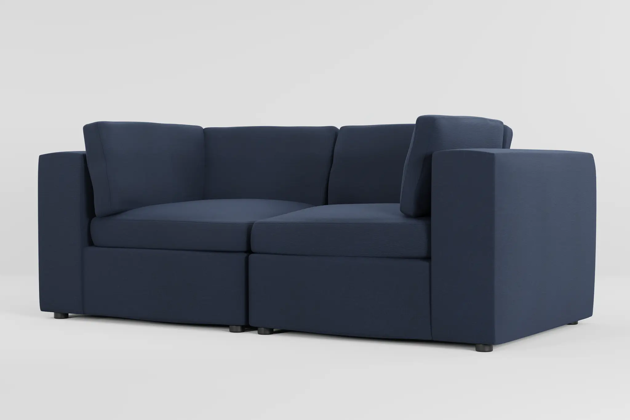Destin Peyton Dark Blue Fabric 2-piece Modular Sofa Destin Peyton Dark Blue Fabric 2-piece Modular Sofa