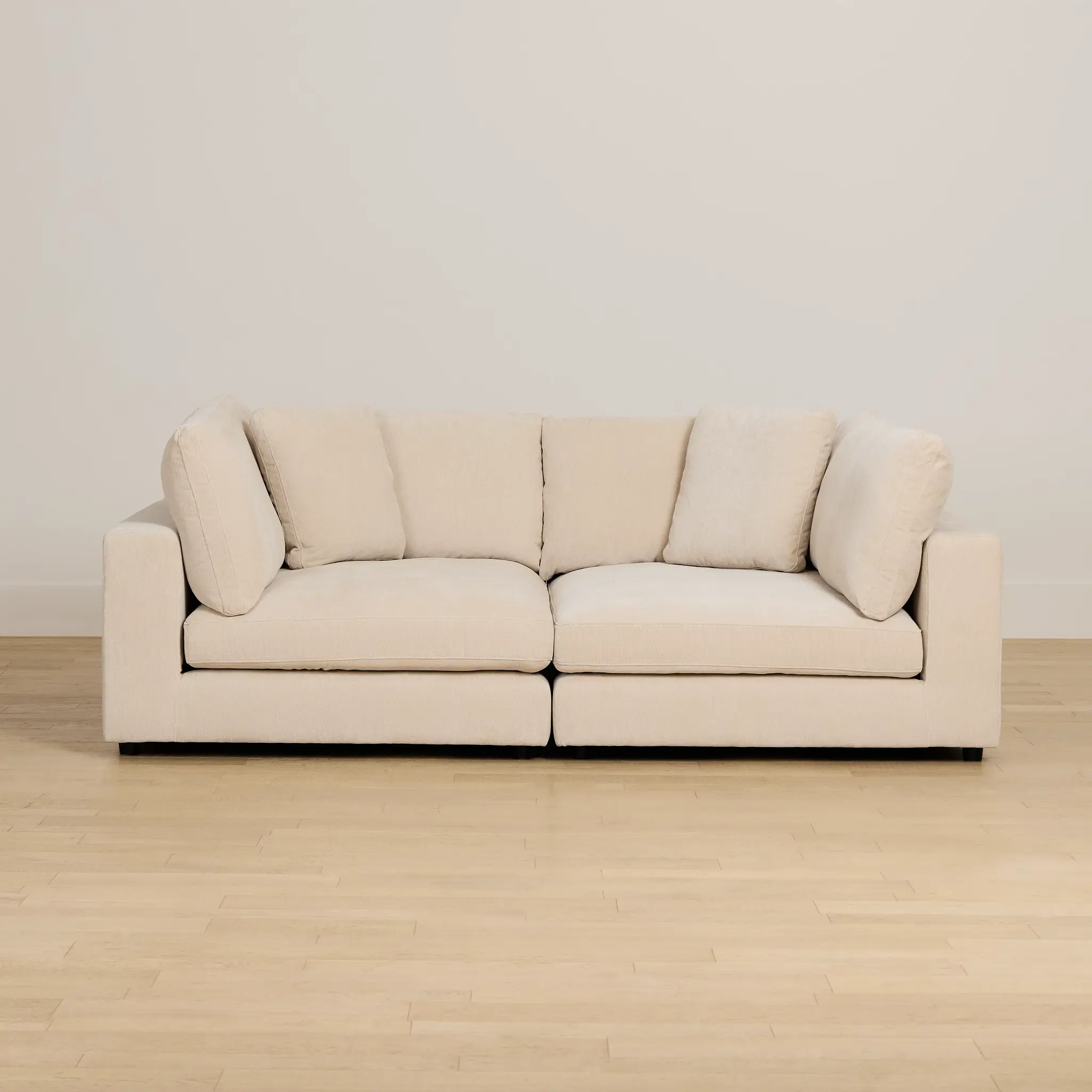 Lounge Light Beige Fabric Double Chaise Daybed Lounge Light Beige Fabric Double Chaise Daybed