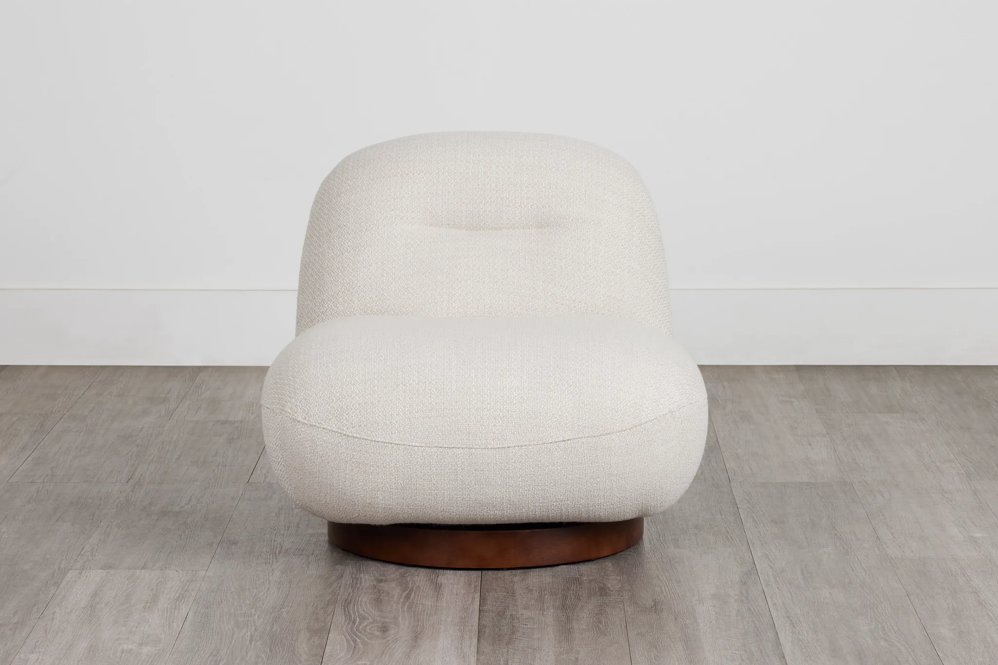 Aaliyah Dark Beige Fabric Swivel Accent Chair