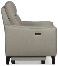 Keaton Gray Lthr/vinyl Power Recliner With Power Headrest