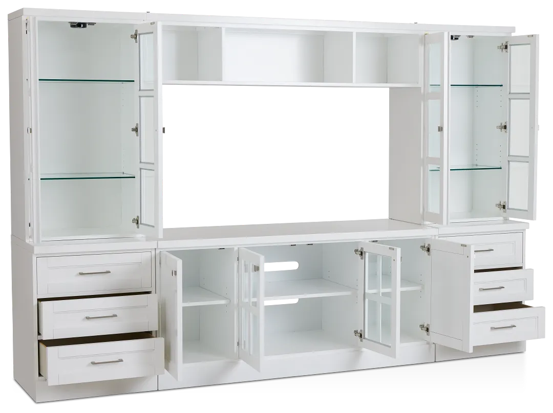 Newport White Drawer Entertainment Wall