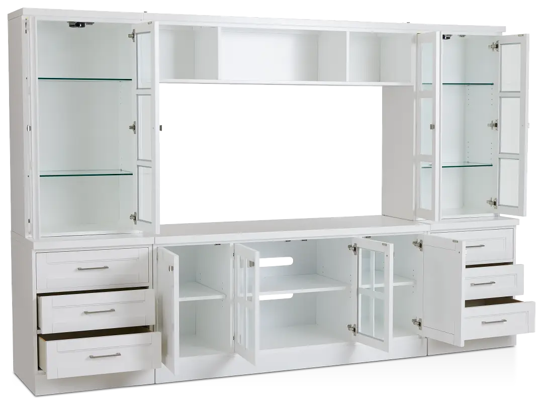 Newport White Drawer Entertainment Wall Newport White Drawer Entertainment Wall