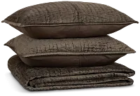 Barin Dark Gray Coverlet Set