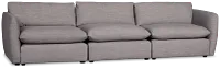 Serena Gray Fabric 3-piece Modular Sofa