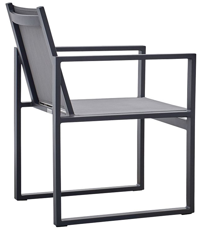 Linear Dark Gray Sling Arm Chair (5)